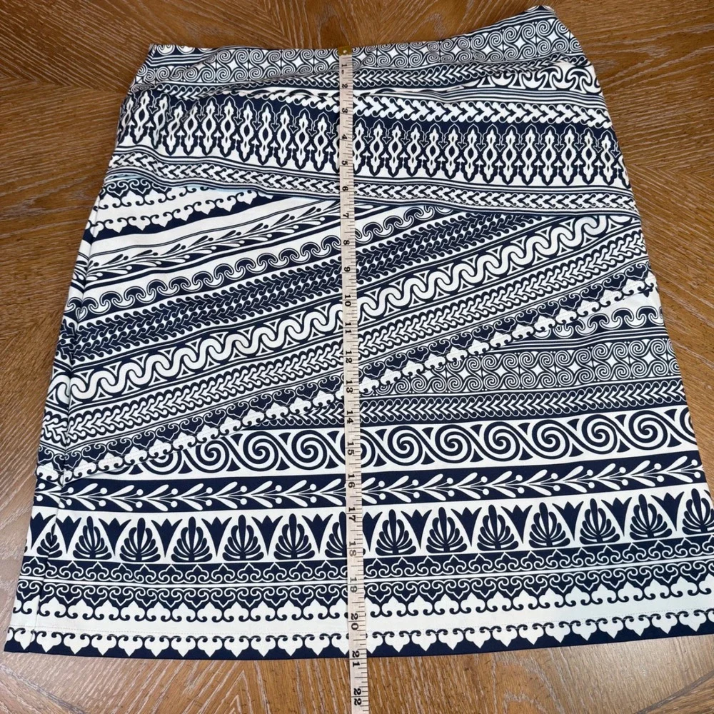 J McLaughlin Nicola Catalina Cloth Layered‎ Skirt Blue White Size Medium